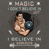 Magic I Don't Believe In But I Believe In Workouts Funny Gym Cotton Canvas Backpack
