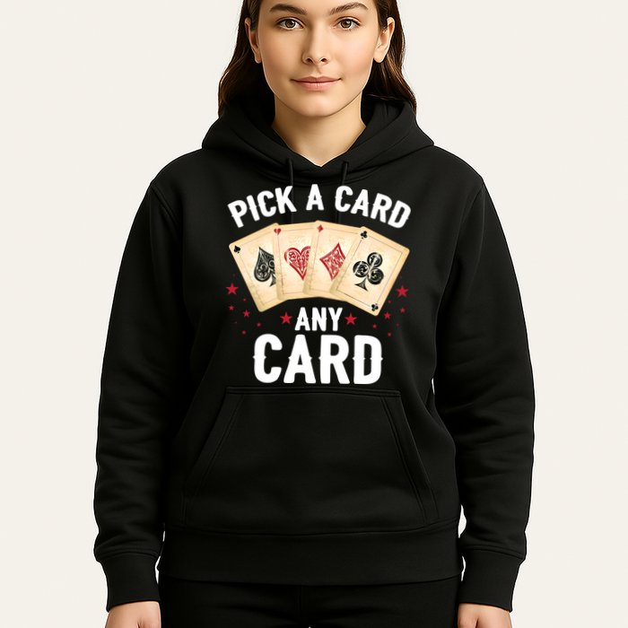 Magic Trick Pick A Card Any Card Magician Hoodie