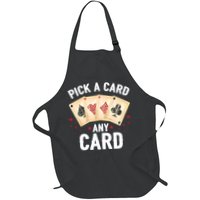 Magic Trick Pick A Card Any Card Magician Full-Length Apron With Pockets