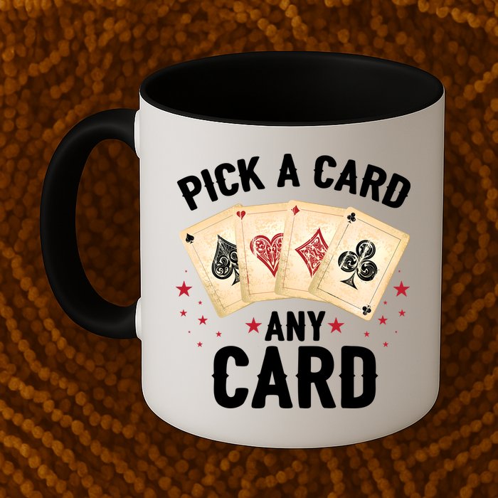 Magic Trick Pick A Card Any Card Magician Mug