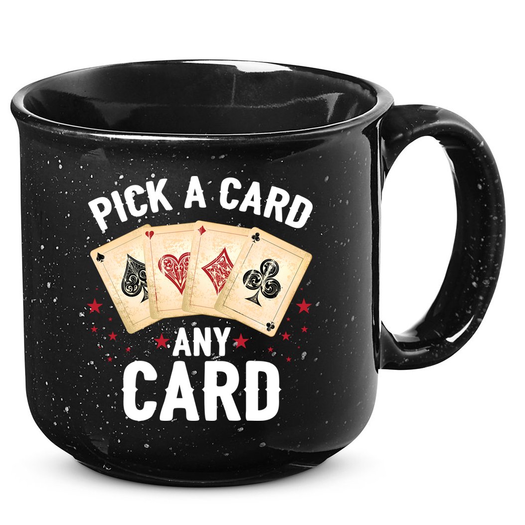 Magic Trick Pick A Card Any Card Magician 15oz Campfire Ceramic Mug