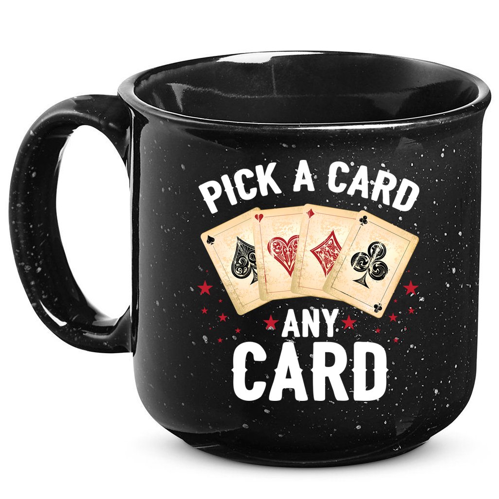 Magic Trick Pick A Card Any Card Magician 15oz Campfire Ceramic Mug
