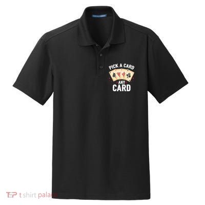 Magic Trick Pick A Card Any Card Magician Dry Zone Grid Polo