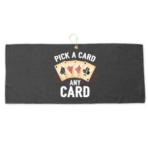 Magic Trick Pick A Card Any Card Magician Large Microfiber Waffle Golf Towel