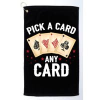 Magic Trick Pick A Card Any Card Magician Golf Towel