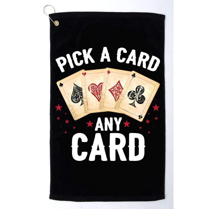 Magic Trick Pick A Card Any Card Magician Golf Towel
