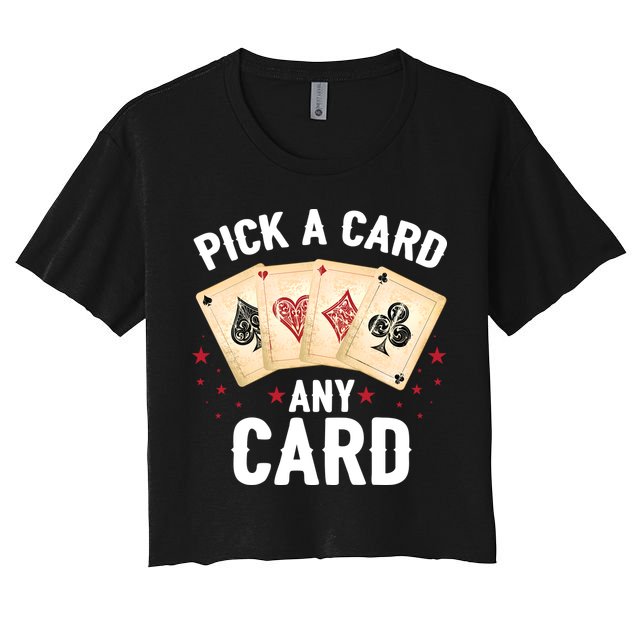 Magic Trick Pick A Card Any Card Magician Crop Top