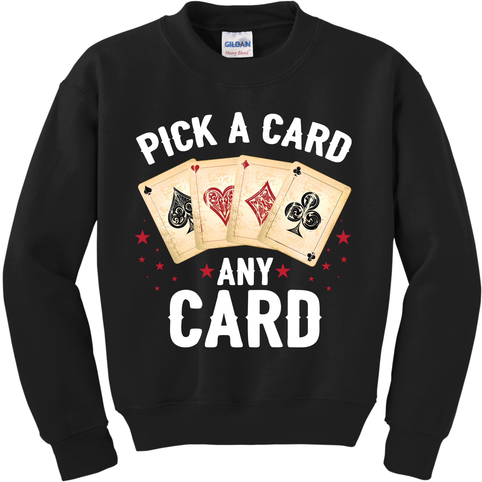 Magic Trick Pick A Card Any Card Magician Kids Sweatshirt