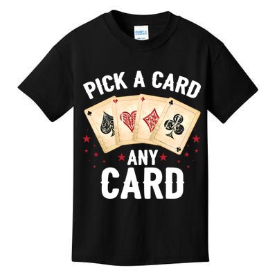 Magic Trick Pick A Card Any Card Magician Kids T-Shirt