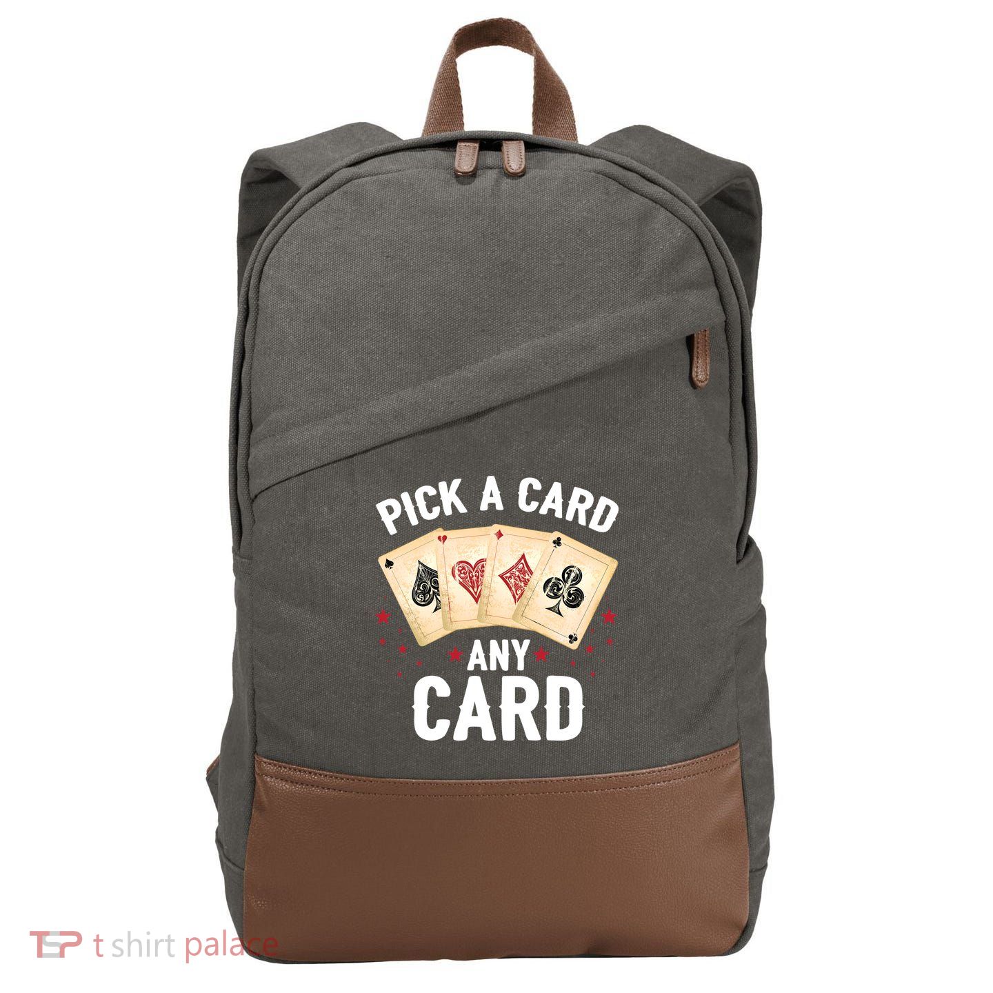 Magic Trick Pick A Card Any Card Magician Cotton Canvas Backpack