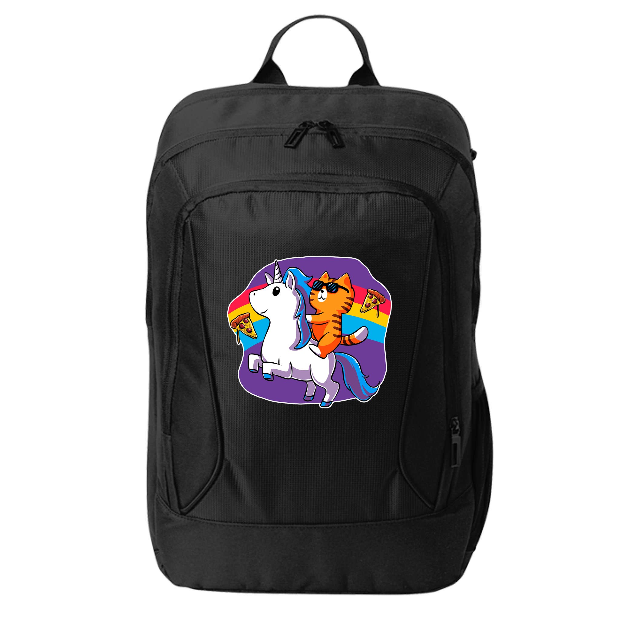 Magical Adventure Pizza Cat Unicorn City Backpack