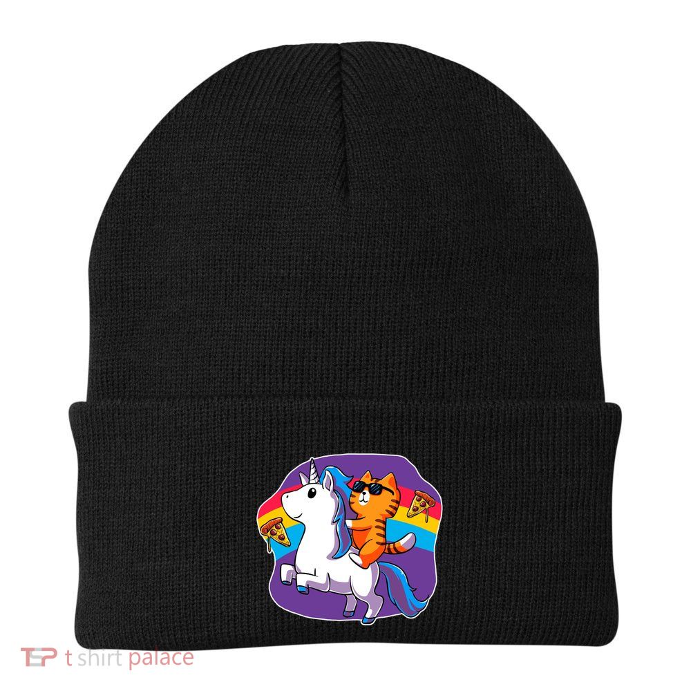 Magical Adventure Pizza Cat Unicorn Beanie
