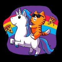 Magical Adventure Pizza Cat Unicorn 16oz Travel Tumbler