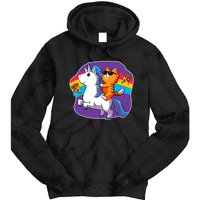 Magical Adventure Pizza Cat Unicorn Tie Dye Hoodie
