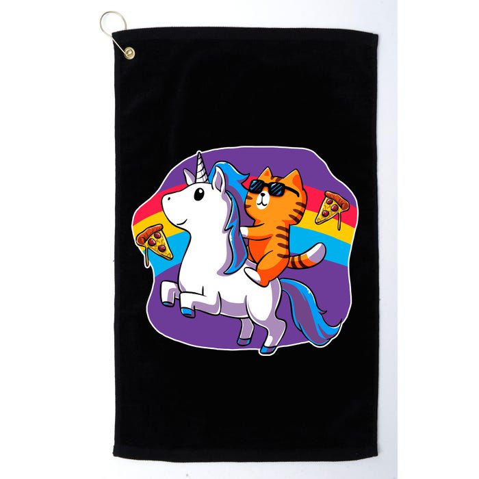 Magical Adventure Pizza Cat Unicorn Golf Towel