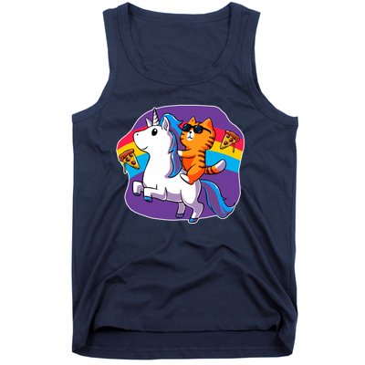 Magical Adventure Pizza Cat Unicorn Tank Top