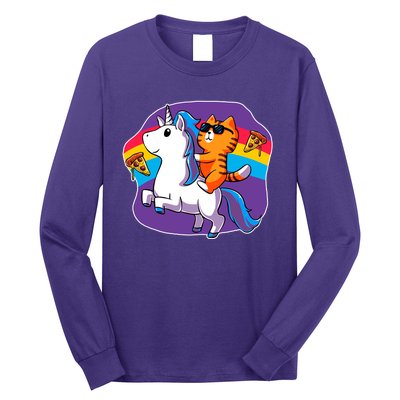 Magical Adventure Pizza Cat Unicorn Long Sleeve Shirt