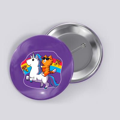 Magical Adventure Pizza Cat Unicorn Button