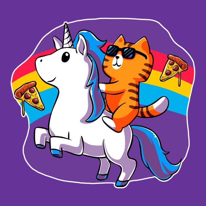 Magical Adventure Pizza Cat Unicorn Magnet