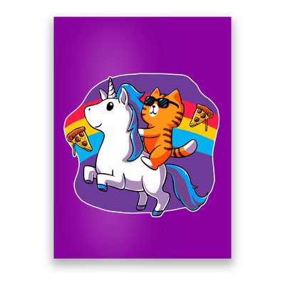 Magical Adventure Pizza Cat Unicorn Poster