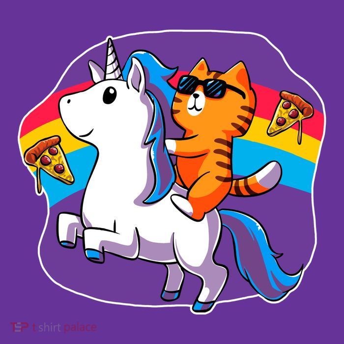 Magical Adventure Pizza Cat Unicorn Poster