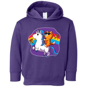 Magical Adventure Pizza Cat Unicorn Toddler Hoodie