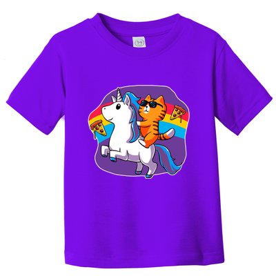 Magical Adventure Pizza Cat Unicorn Toddler T-Shirt