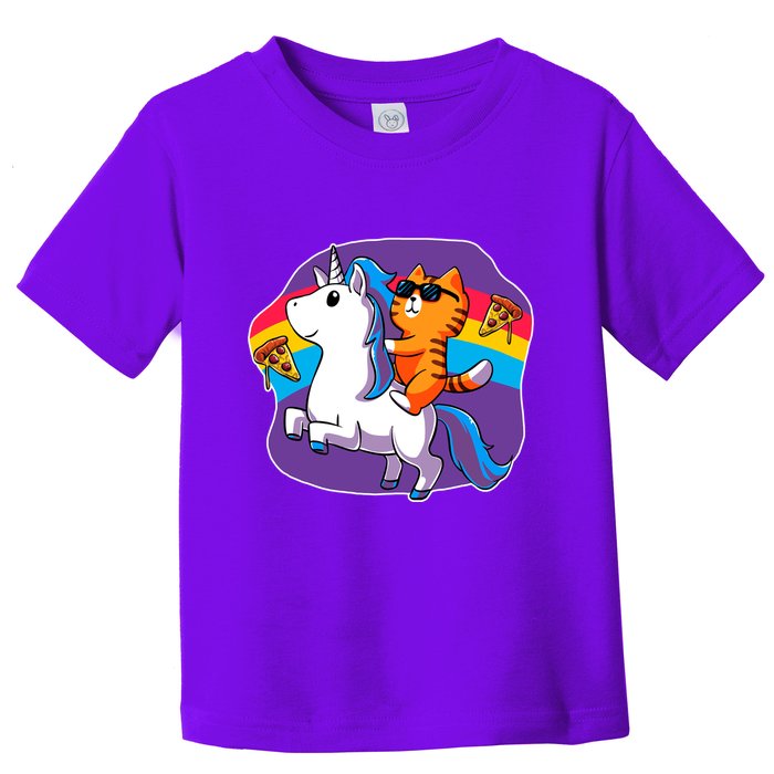 Magical Adventure Pizza Cat Unicorn Toddler T-Shirt