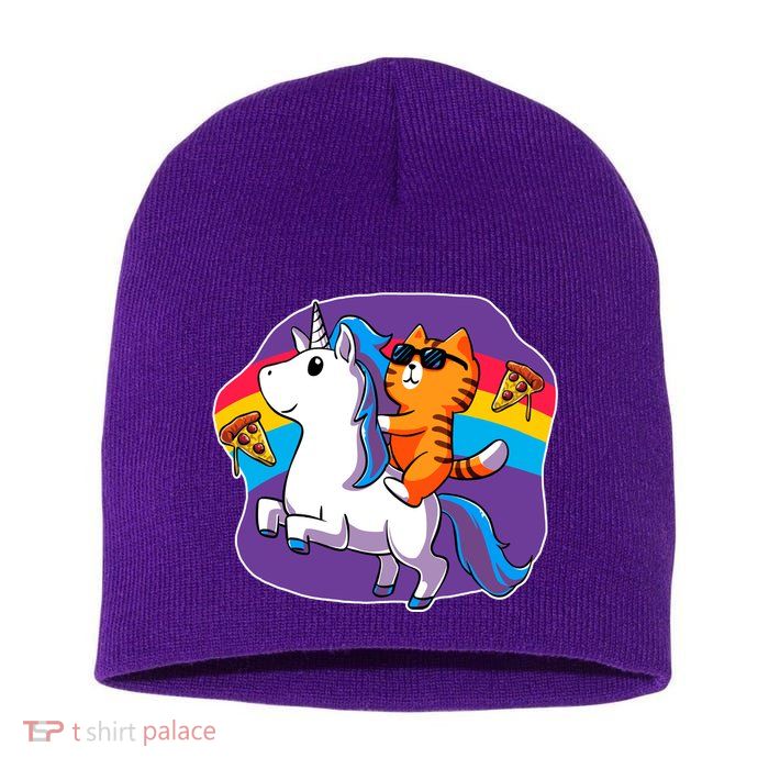Magical Adventure Pizza Cat Unicorn Short Acrylic Beanie