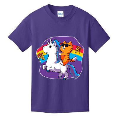 Magical Adventure Pizza Cat Unicorn Kids T-Shirt