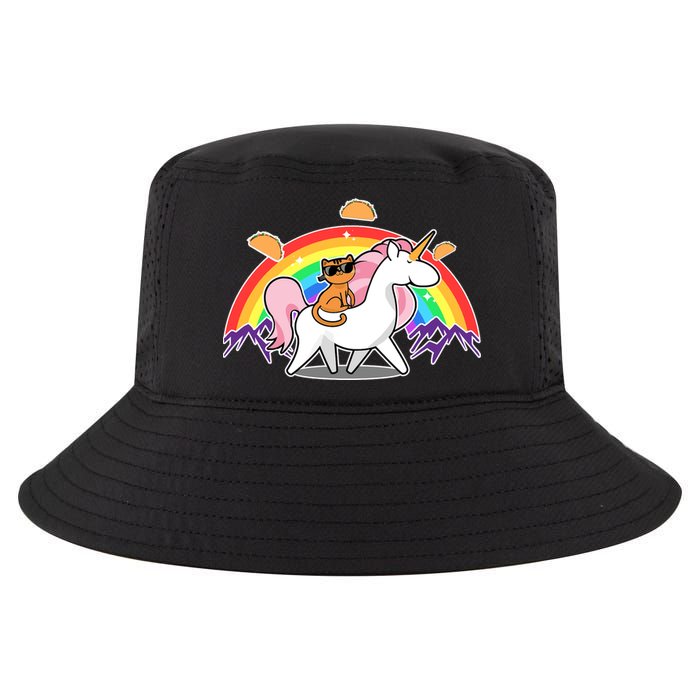 Magical Adventure Tacos Cat Unicorn Rainbow Cool Comfort Performance Bucket Hat