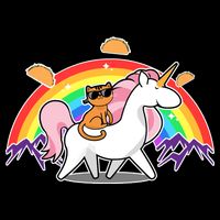 Magical Adventure Tacos Cat Unicorn Rainbow Doggie Tank