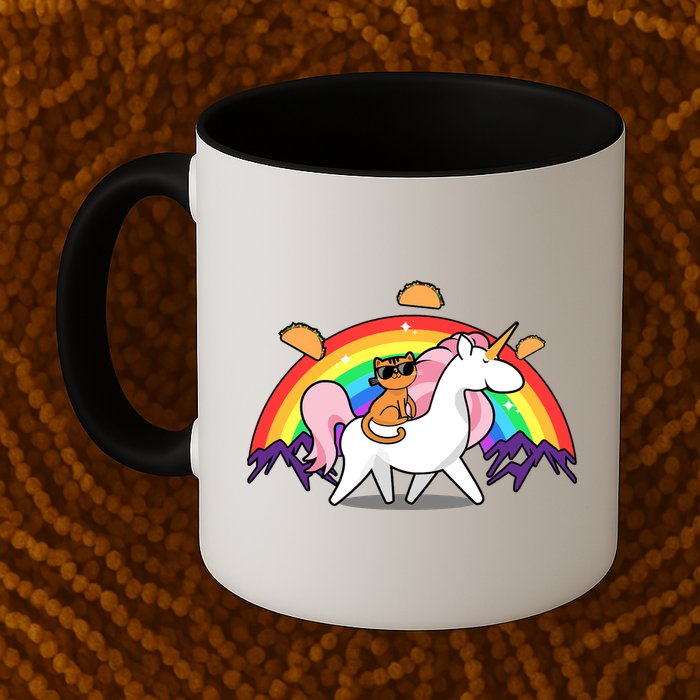 Magical Adventure Tacos Cat Unicorn Rainbow Mug