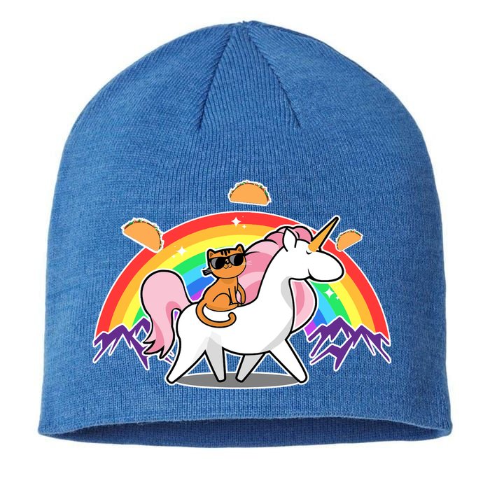 Magical Adventure Tacos Cat Unicorn Rainbow Sustainable Beanie
