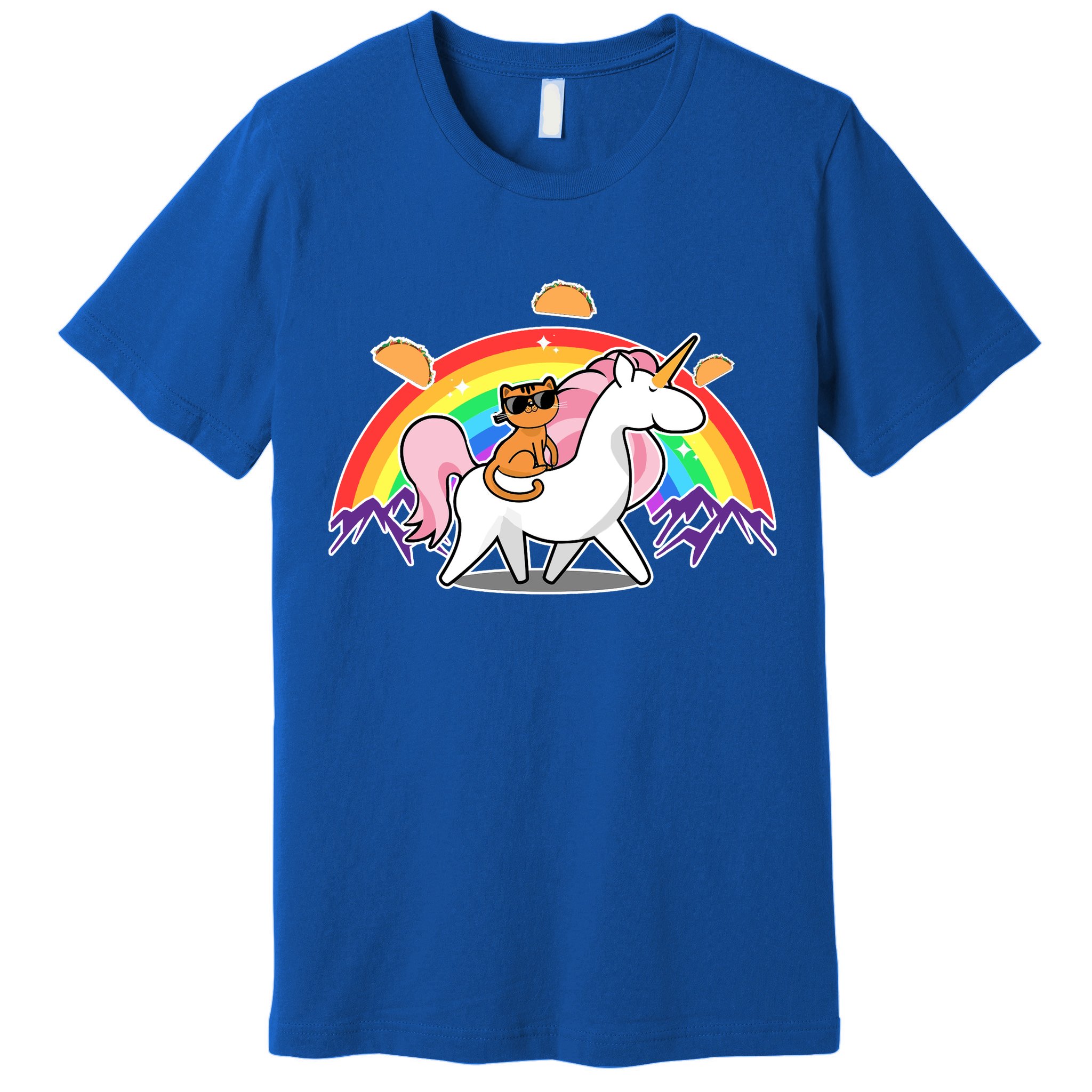 Magical Adventure Tacos Cat Unicorn Rainbow Premium T-Shirt