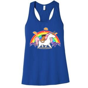 Magical Adventure Tacos Cat Unicorn Rainbow Women's Racerback Tank