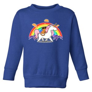 Magical Adventure Tacos Cat Unicorn Rainbow Toddler Sweatshirt