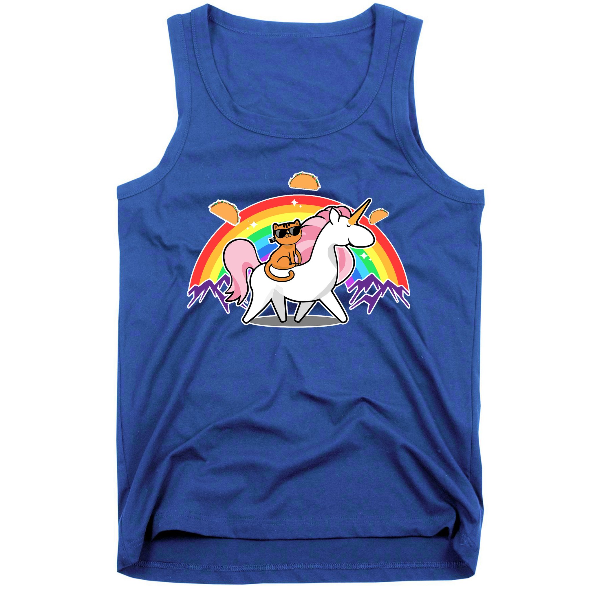 Magical Adventure Tacos Cat Unicorn Rainbow Tank Top