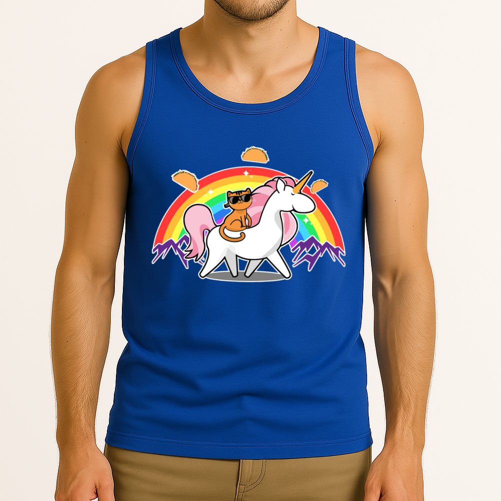 Magical Adventure Tacos Cat Unicorn Rainbow Tank Top