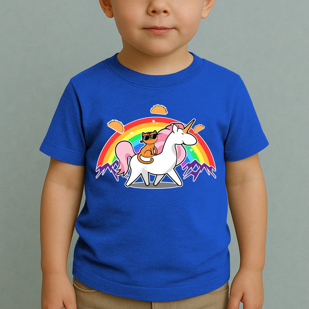 Magical Adventure Tacos Cat Unicorn Rainbow Toddler T-Shirt