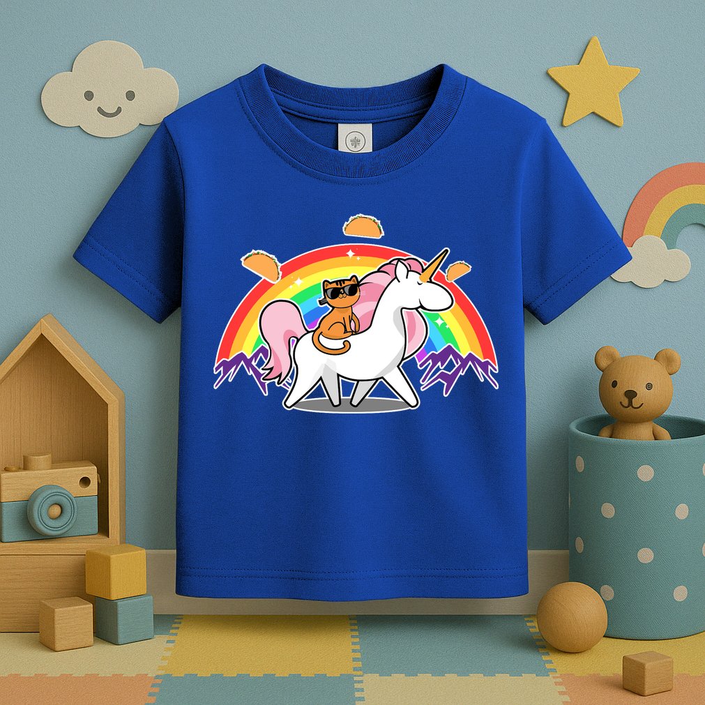 Magical Adventure Tacos Cat Unicorn Rainbow Toddler T-Shirt