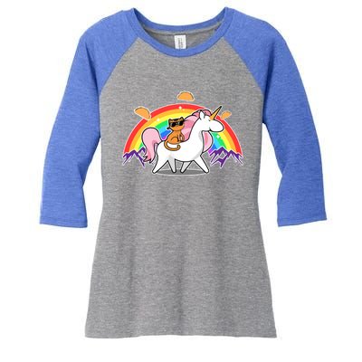 Magical Adventure Tacos Cat Unicorn Rainbow Women's Tri-Blend 3/4-Sleeve Raglan Shirt