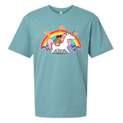 Magical Adventure Tacos Cat Unicorn Rainbow Sueded Cloud Jersey T-Shirt