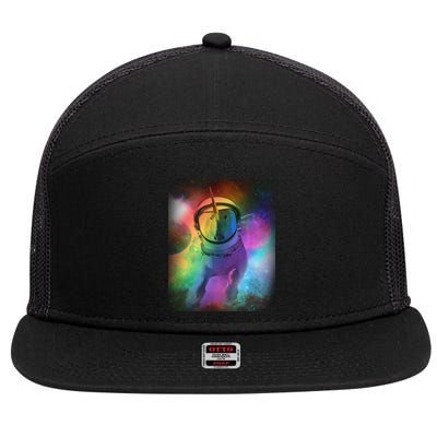 Magical Astronaut Unicorn In Space 7 Panel Mesh Trucker Snapback Hat