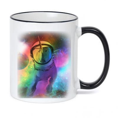 Magical Astronaut Unicorn In Space 11oz Black Color Changing Mug