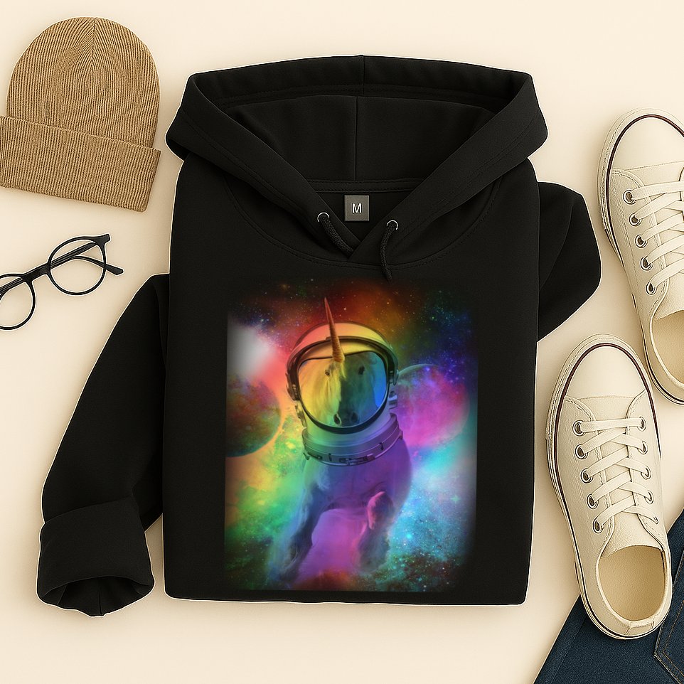 Magical Astronaut Unicorn In Space Hoodie
