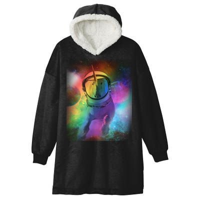Magical Astronaut Unicorn In Space Hooded Wearable Blanket