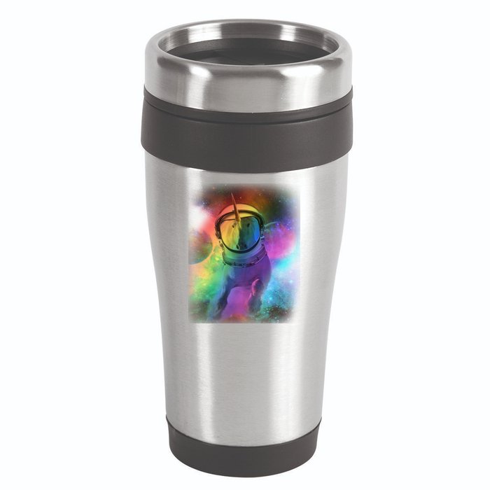 Magical Astronaut Unicorn In Space 16oz Travel Tumbler