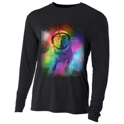 Magical Astronaut Unicorn In Space Cooling Performance Long Sleeve Crew