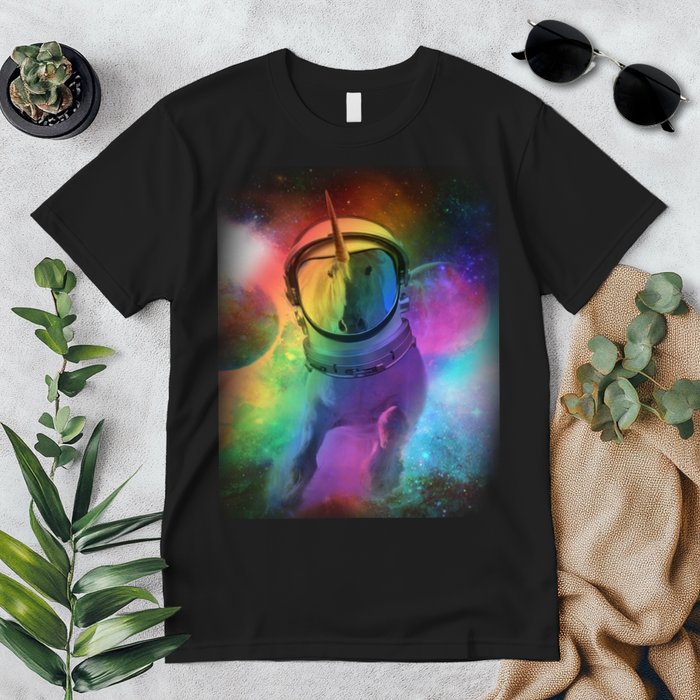 Magical Astronaut Unicorn In Space Premium T-Shirt
